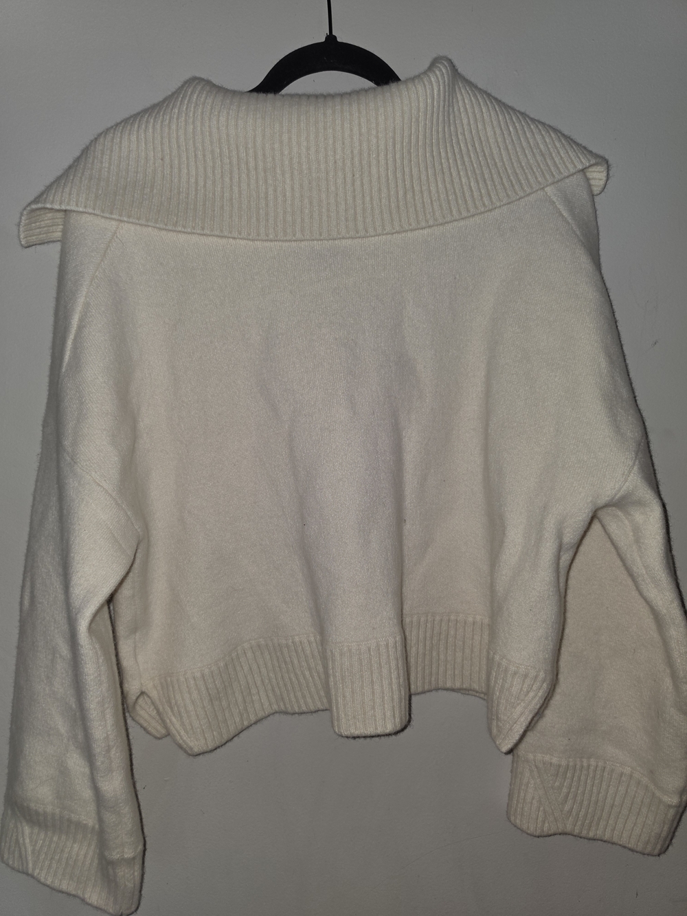 ba&sh Cream Wide-Sailor Collar Ribbed Pullover - Picture 6 of 6